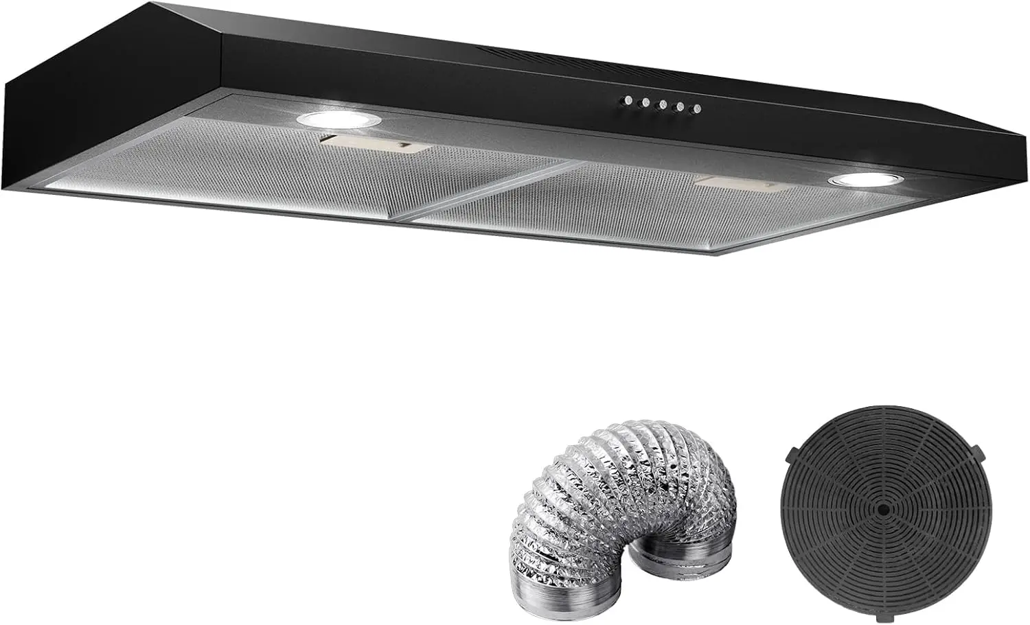30 Inch Ultra Slim Under Cabinet Range Hood, 300 CFM Ducted/Ductless Kitchen Vent Hood, Plug-In Exhaust Fan with 3-Speed
30 Inch Ultra Slim Under Cabinet Range Hood, 300 CFM Ducted/Ductless Kitchen Vent Hood, Plug-In Exhaust Fan with 3-Speed