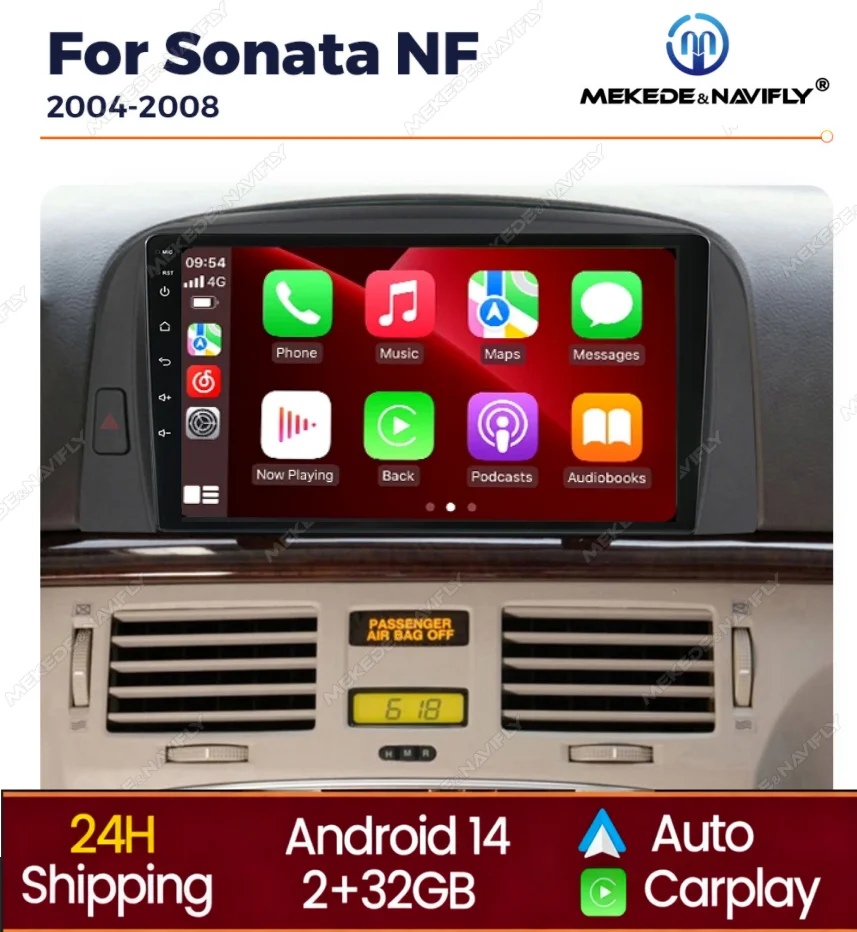 Car Play Android Auto For Hyundai Sonata NF 2004-2008 Car Radio Multimedia Video Player Navigation GPS FM Autoradio Stereo WIFI
Car Play Android Auto For Hyundai Sonata NF 2004-2008 Car Radio Multimedia Video Player Navigation GPS FM Autoradio Stereo WIFI