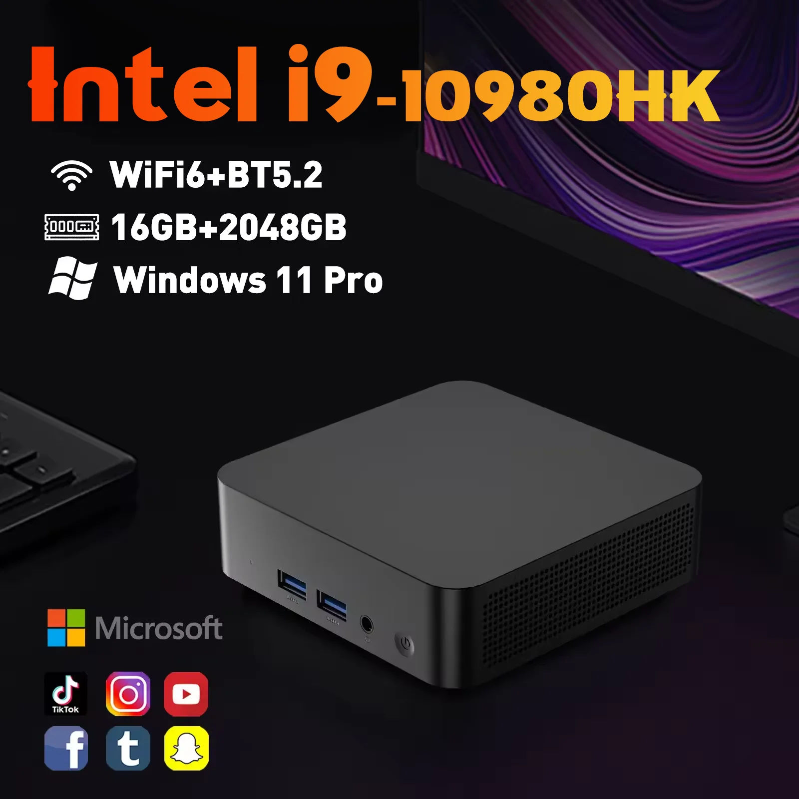 【3 years warranty】Portable Mini PC Windows 11 Intel Core i9 10980HK Computer Dual WIFI 6 BT5.2 4K HD Mini Gaming Pc Desktop
【3 years warranty】Portable Mini PC Windows 11 Intel Core i9 10980HK Computer Dual WIFI 6 BT5.2 4K HD Mini Gaming Pc Desktop