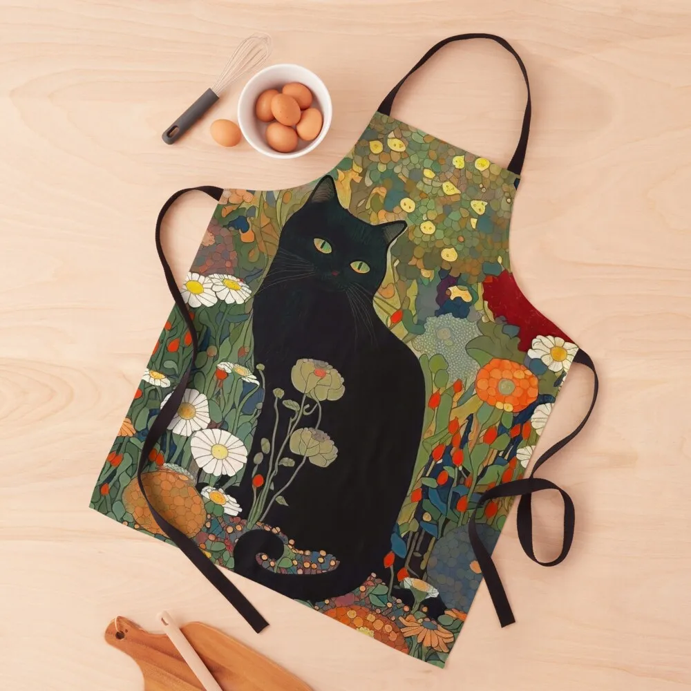 Cat Art Print, Gustav Klimt, Black Cat In A Garden THE ORIGINAL! Apron Kitchen accessories Household Items Kitchen Apron
Cat Art Print, Gustav Klimt, Black Cat In A Garden THE ORIGINAL! Apron Kitchen accessories Household Items Kitchen Apron