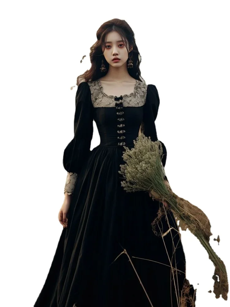 Spring Women's Lace Court Dress Bodycon Clothing 2023 Women's Dress French Hepburn Style Black Vintage Dress Autumn
Spring Women's Lace Court Dress Bodycon Clothing 2023 Women's Dress French Hepburn Style Black Vintage Dress Autumn