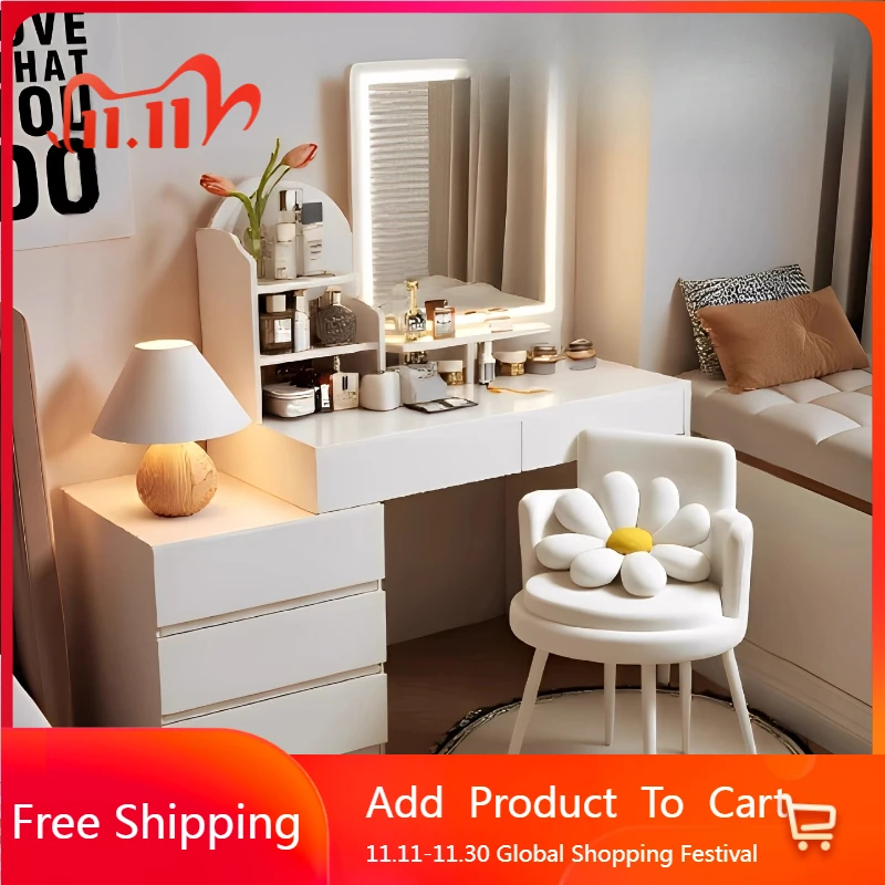 White Chair Vanity Table Makeup Drawers Light Cosmetics Vanity Table Luxury Jewelry Comoda Pra Quarto Lounge Suite Furniture
White Chair Vanity Table Makeup Drawers Light Cosmetics Vanity Table Luxury Jewelry Comoda Pra Quarto Lounge Suite Furniture