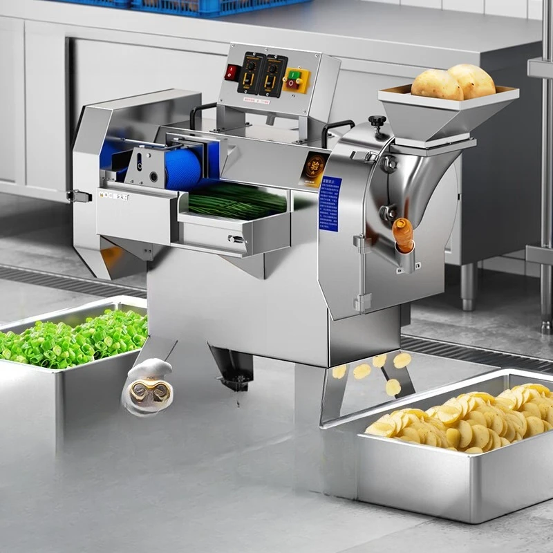 Commercial vegetable cutter, multifunctional double-head variable frequency food processing kitchen electric slicing
Commercial vegetable cutter, multifunctional double-head variable frequency food processing kitchen electric slicing