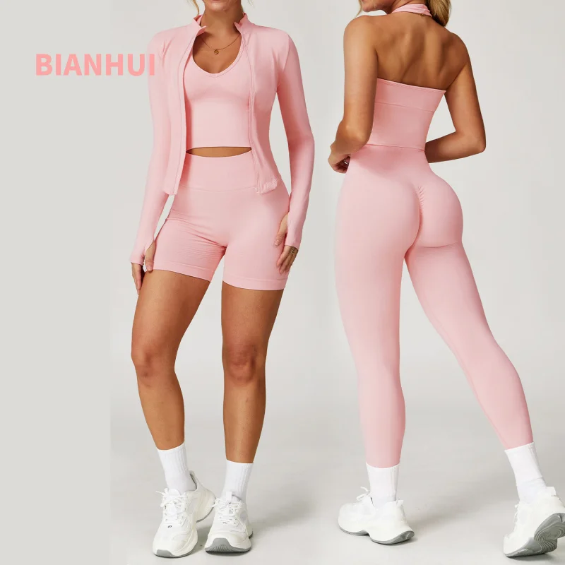 BIANHUI бесшовный женский комплект из двух предметов, спортивный костюм для женщин, комплект для йоги с подъемом бедер, одежда для фитнеса, бега, йоги, женский спортивный костюм
BIANHUI бесшовный женский комплект из двух предметов, спортивный костюм для женщин, комплект для йоги с подъемом бедер, одежда для фитнеса, бега, йоги, женский спортивный костюм
