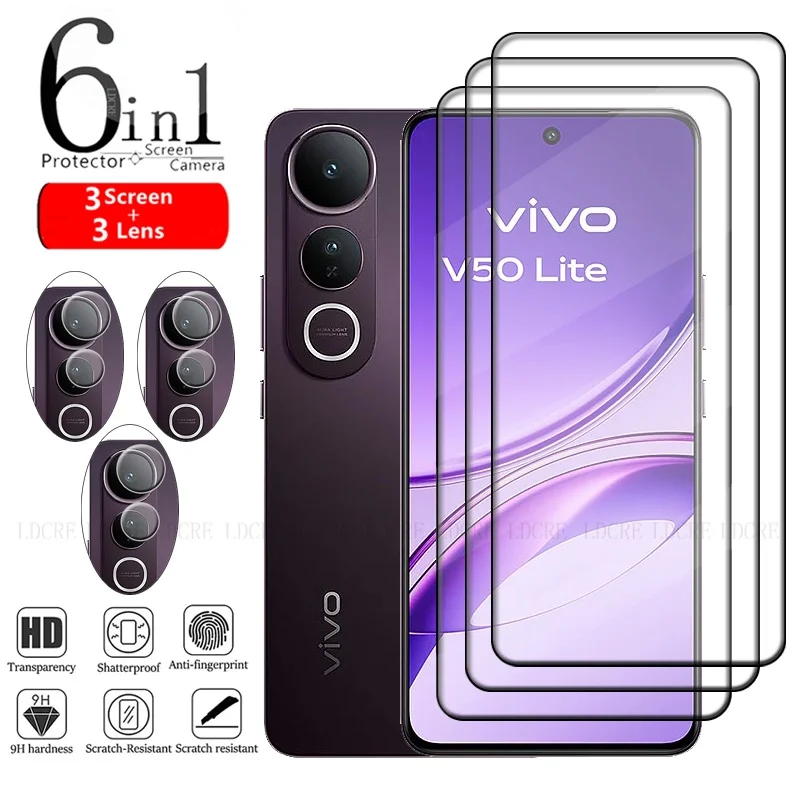 6-in-1 For Vivo V50 Lite 5G Glass For Vivo V50 Lite 5G Tempered Glass 9H Full Cover Screen Protector Vivo V50 Lite 5G Lens Glass
6-in-1 For Vivo V50 Lite 5G Glass For Vivo V50 Lite 5G Tempered Glass 9H Full Cover Screen Protector Vivo V50 Lite 5G Lens Glass