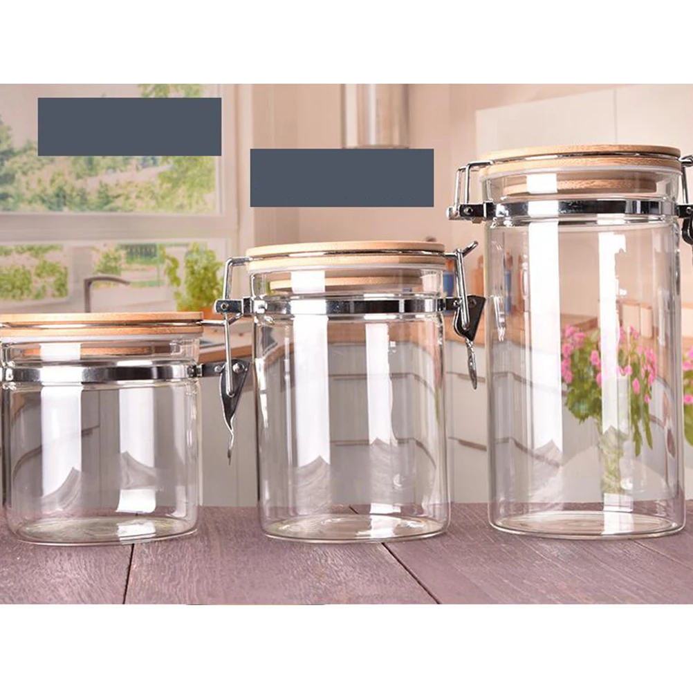 Glass Sealed Jars Airtight Bamboo Lid Food Storage Containers Jar Tea Canister Sugar Salt Pepper Container
Glass Sealed Jars Airtight Bamboo Lid Food Storage Containers Jar Tea Canister Sugar Salt Pepper Container