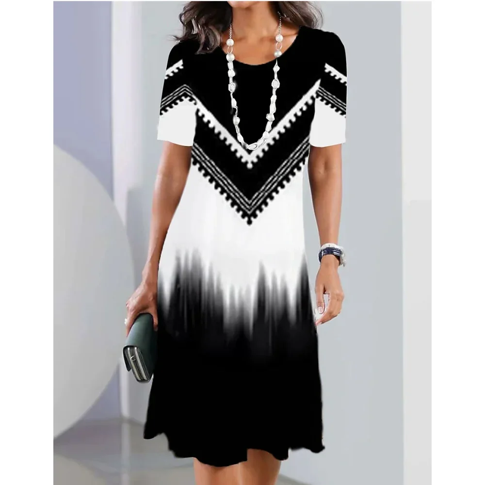 Plus Size Summer Womens Dresses 3D Geometric Lines Print Short Sleeve Dress Fashion Loose Ladies Oversized Vacation Dress Spring
Plus Size Summer Womens Dresses 3D Geometric Lines Print Short Sleeve Dress Fashion Loose Ladies Oversized Vacation Dress Spring