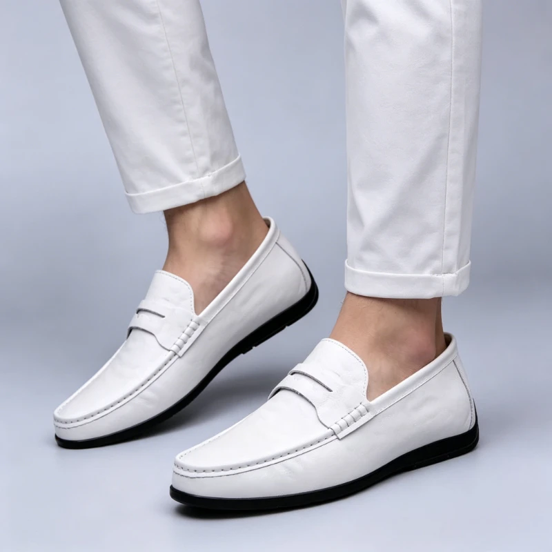 Spring Autumn Mens Casual Leather Loafers Men Loafer Shoes Mocasines Hombre Mocassini White Black Slip-On Big Size Dropshipping
Spring Autumn Mens Casual Leather Loafers Men Loafer Shoes Mocasines Hombre Mocassini White Black Slip-On Big Size Dropshipping