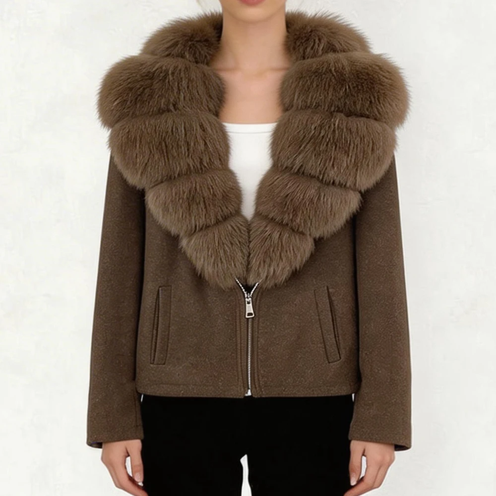Long Sleeve Pocket Coat Tops Clothes Spring Natural Fur Coat Autumn Women Zipper Up Jacket Woman Loose Casual Outerwear Coat
Long Sleeve Pocket Coat Tops Clothes Spring Natural Fur Coat Autumn Women Zipper Up Jacket Woman Loose Casual Outerwear Coat