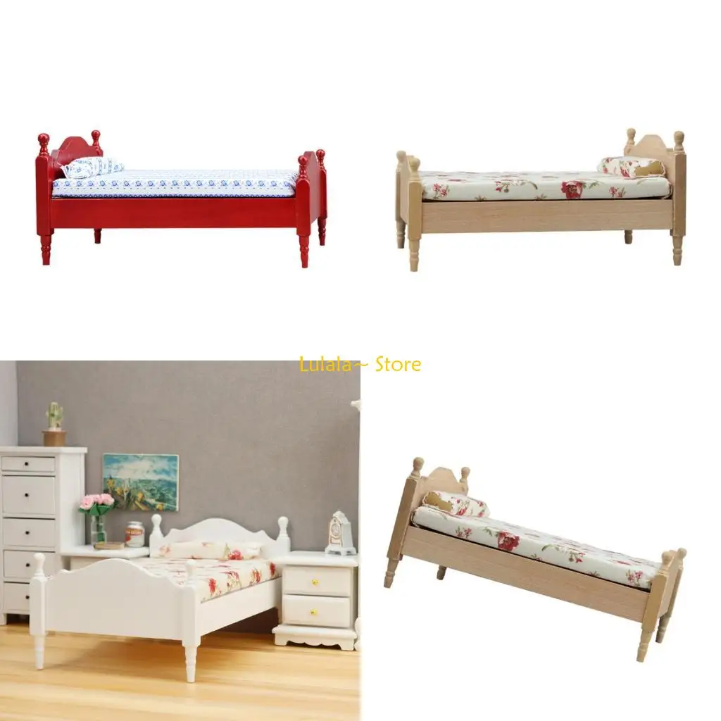 Y4QA Кровать в масштабе 1:12, аксессуар для мебели для спальни
Y4QA Кровать в масштабе 1:12, аксессуар для мебели для спальни