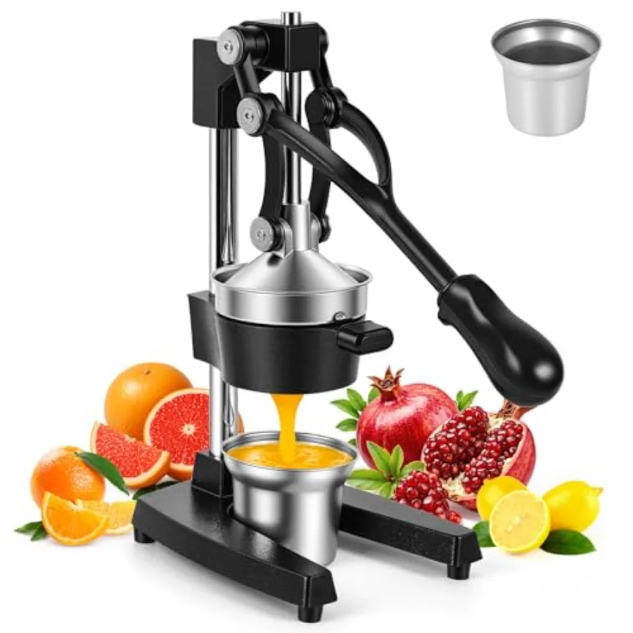 Cast Iron Juicer for Home and Bar Use, Heavy Duty Manual Citrus Press for Lemon, Grapefruit, Pomegranate, Orange Squeezer in Bl
Cast Iron Juicer for Home and Bar Use, Heavy Duty Manual Citrus Press for Lemon, Grapefruit, Pomegranate, Orange Squeezer in Bl