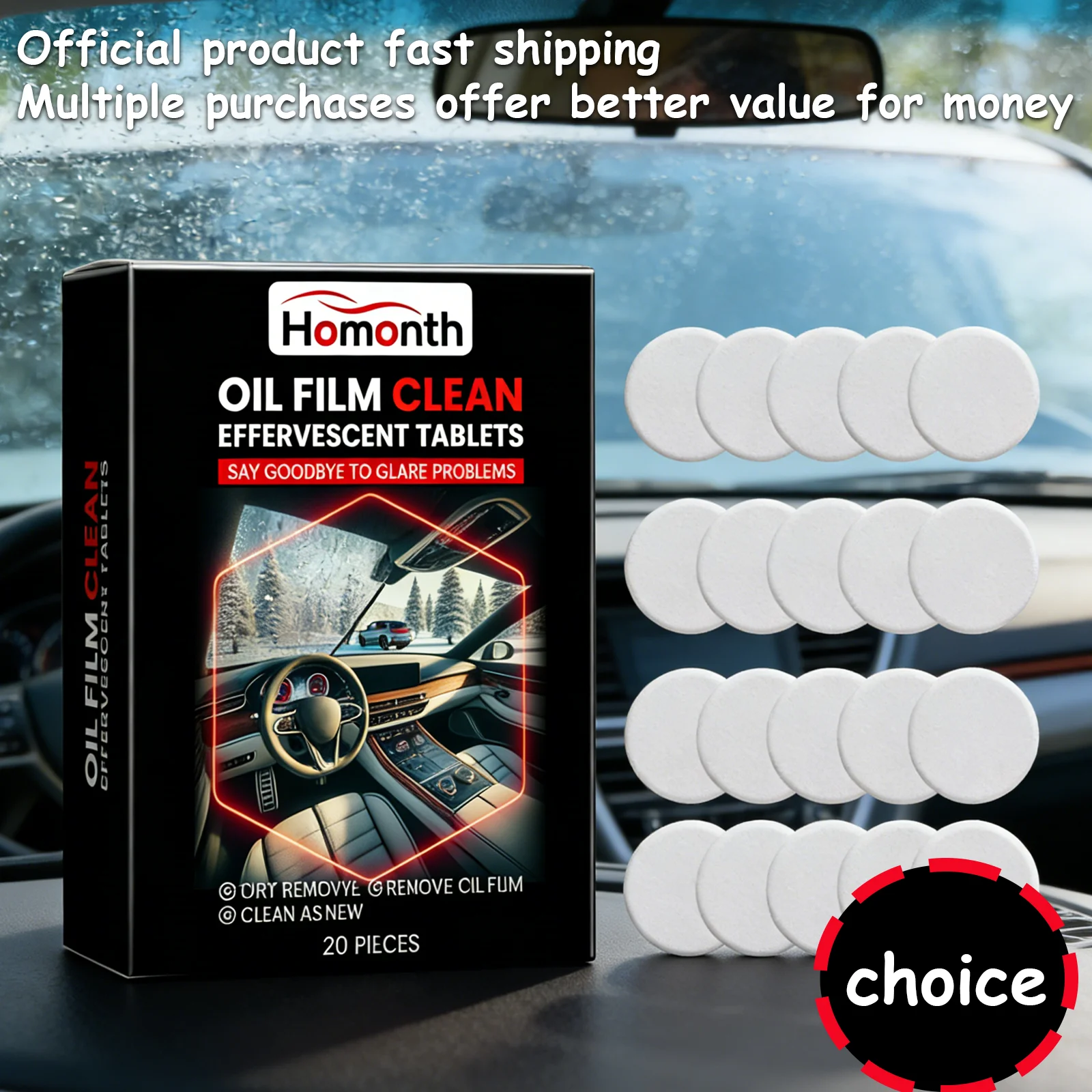 Car Window Oil Film Remover 20Pcs - Windshield Polishing Cleaner Tablets | Auto Glass Stains Removal Wiper Fluid Tablets
Car Window Oil Film Remover 20Pcs - Windshield Polishing Cleaner Tablets | Auto Glass Stains Removal Wiper Fluid Tablets