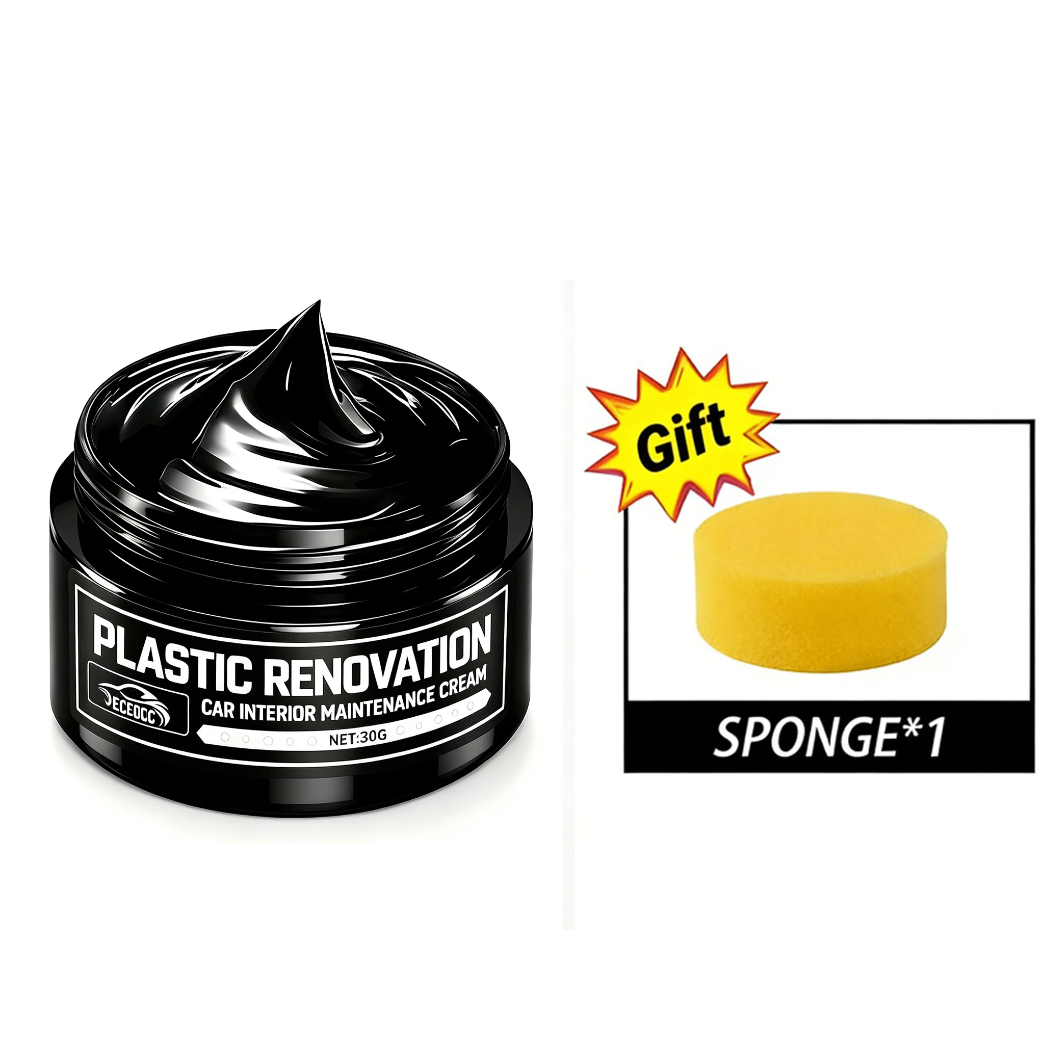 30g 2-in-1 Plastic Rubber Repair Paste, Car Interior Exterior Care Scratch Remover, Anti-Aging Fade Resistant Gloss Restoration,
30g 2-in-1 Plastic Rubber Repair Paste, Car Interior Exterior Care Scratch Remover, Anti-Aging Fade Resistant Gloss Restoration,
