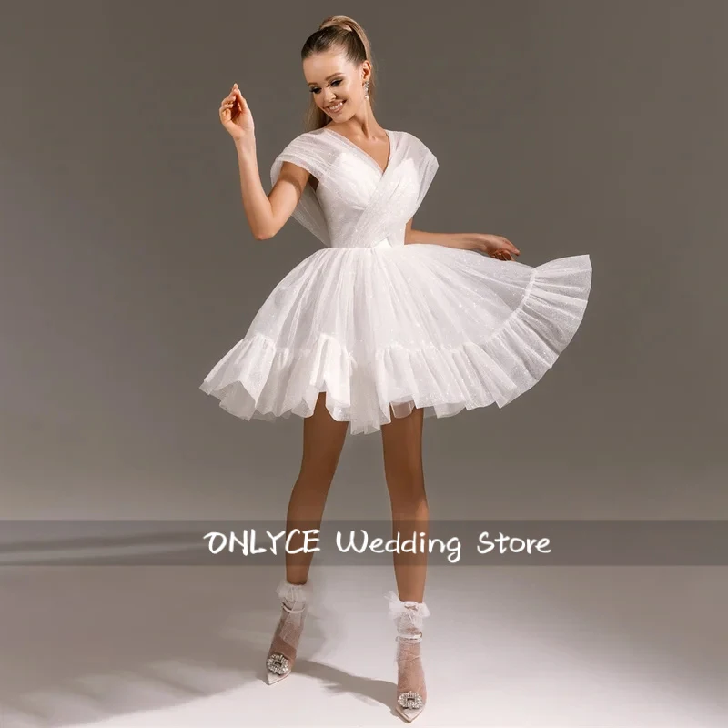 Amazing A Line Short Wedding Dress Brilliant Lace Strapless Sleeveless Customized vestidos de novia For After Party Gown
Amazing A Line Short Wedding Dress Brilliant Lace Strapless Sleeveless Customized vestidos de novia For After Party Gown