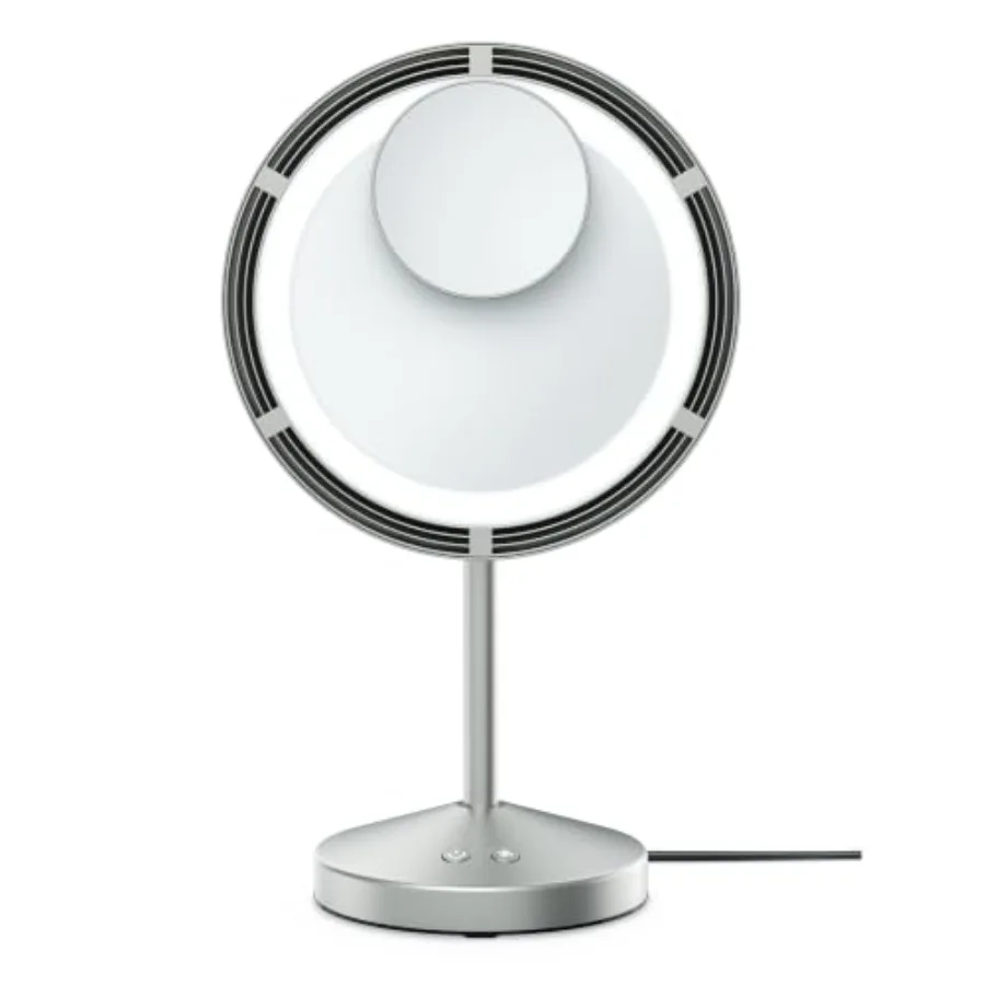 LED Lighted Fan Makeup Mirror Built-in Fan and Lifetime LED Lighting with 1X/10X Magnification,,BE07FM
LED Lighted Fan Makeup Mirror Built-in Fan and Lifetime LED Lighting with 1X/10X Magnification,,BE07FM