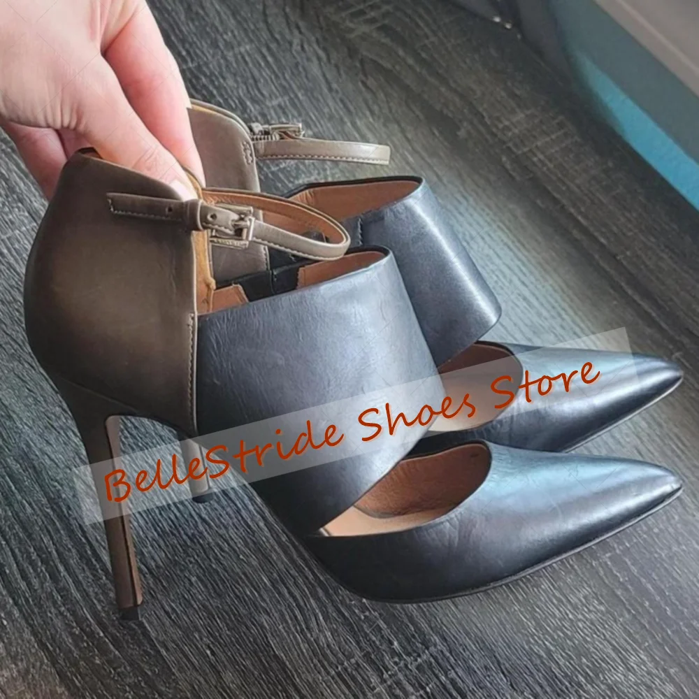 Black Pointed Toe Splicing Sandals Matte Leather for Women Thin High Heels Fashionable Dinner Party 2025 Zapatos Para Mujeres
Black Pointed Toe Splicing Sandals Matte Leather for Women Thin High Heels Fashionable Dinner Party 2025 Zapatos Para Mujeres