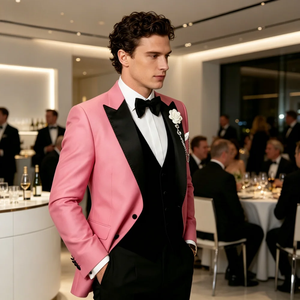 High-Quality Men's Brown Slim-Fit Three-Piece Suit for Wedding Party Office Business Wear - Quality Tailored Blazer Set
High-Quality Men's Brown Slim-Fit Three-Piece Suit for Wedding Party Office Business Wear - Quality Tailored Blazer Set