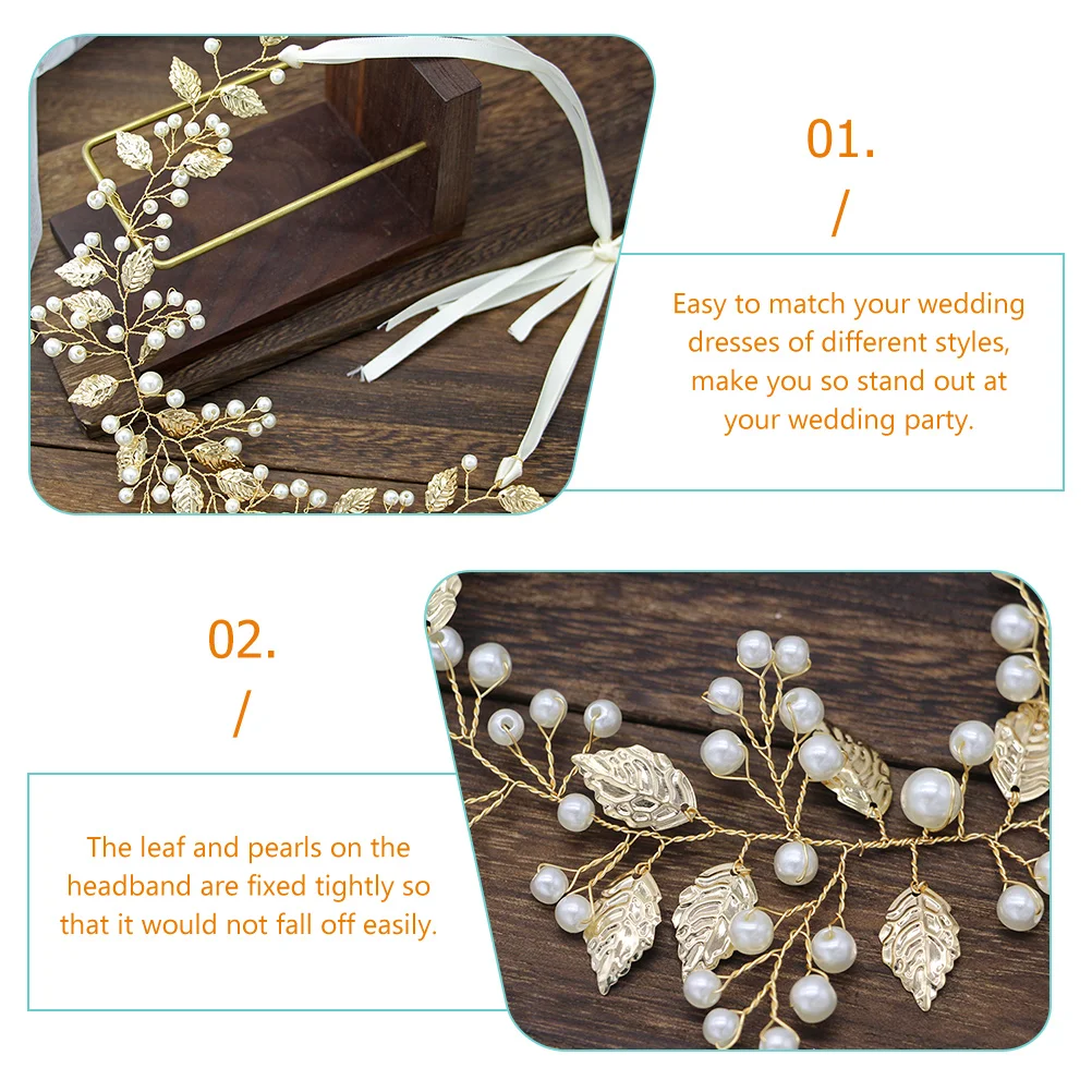 Headband Pearl Leaf Wedding Hair Accessories Golden Simple Band for Bridal Shower Anniversary Party Elegant Lightweight Fixed
Headband Pearl Leaf Wedding Hair Accessories Golden Simple Band for Bridal Shower Anniversary Party Elegant Lightweight Fixed