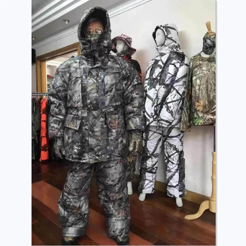 Outdoor Hunting Camouflage Set Cotton Jacket Warm Loose Fitting Waterproof Stormsuit Fishing Birdwatching Ski Bionic Suit Winter
Outdoor Hunting Camouflage Set Cotton Jacket Warm Loose Fitting Waterproof Stormsuit Fishing Birdwatching Ski Bionic Suit Winter