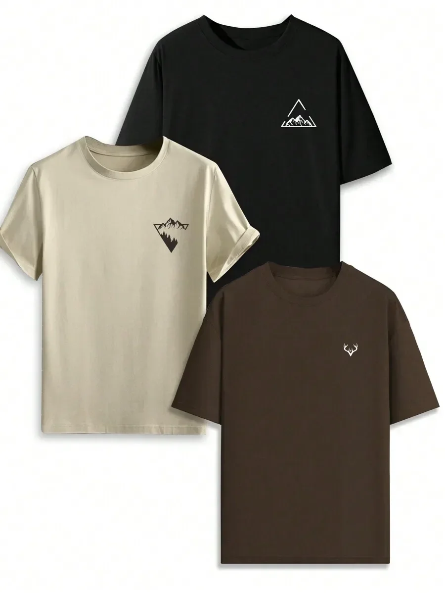 3pcs Mens Casual Crew Neck Short Sleeve Graphic Print T-Shirts Summer
3pcs Mens Casual Crew Neck Short Sleeve Graphic Print T-Shirts Summer