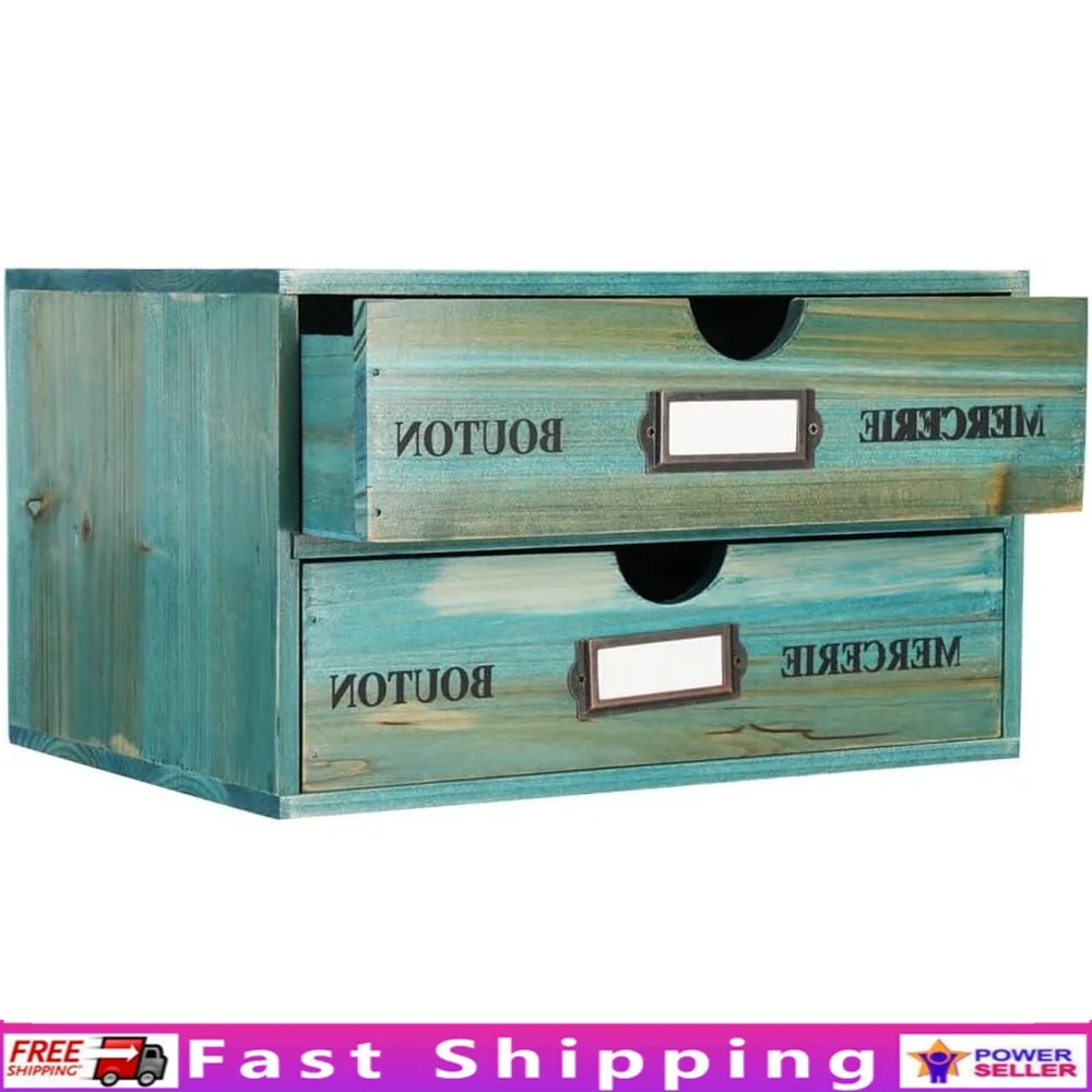 Vintage Wooden Storage Organizer with 2 Drawers Rustic Desktop Accessory Home Office Craft Storage Solution
Vintage Wooden Storage Organizer with 2 Drawers Rustic Desktop Accessory Home Office Craft Storage Solution