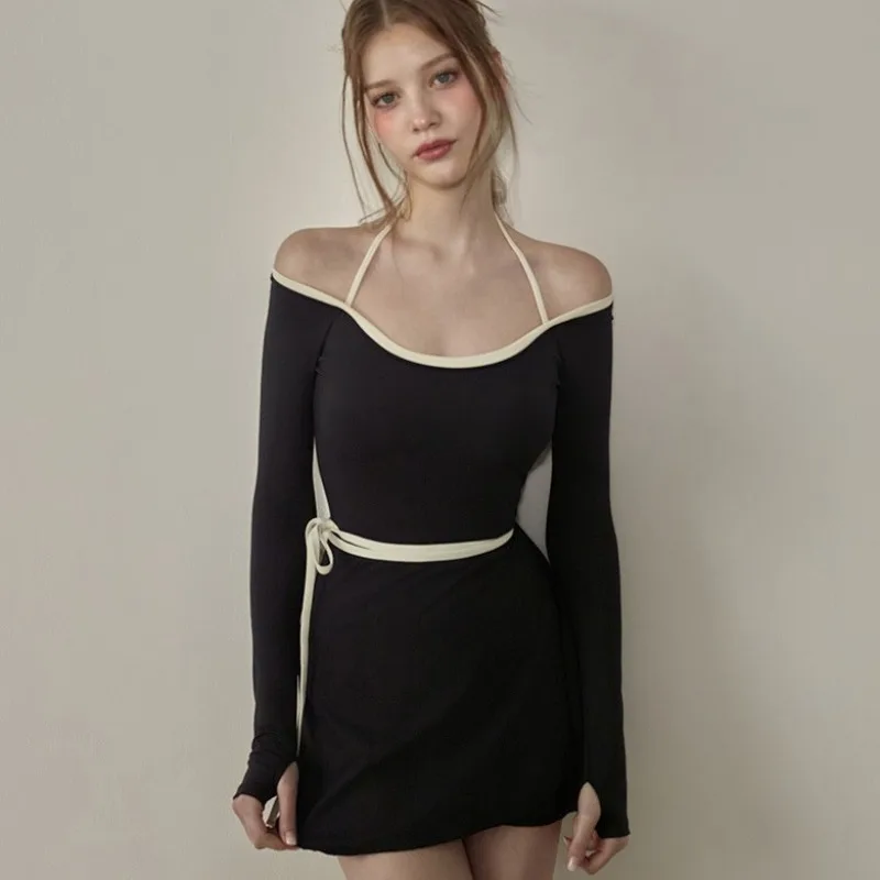 Цельный купальник-платье с открытыми плечами и завязками сбоку для женщин, с эффектом пуш-ап и корректирующим эффектом, сексуальный монокини для отдыха в спа-центре
Цельный купальник-платье с открытыми плечами и завязками сбоку для женщин, с эффектом пуш-ап и корректирующим эффектом, сексуальный монокини для отдыха в спа-центре