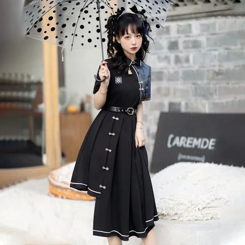 2025 yiyiChinese Style Han Element Hanfu Button Irregular Dress Gothic Black Lolita Short Long Sleeve Kawaii Daily Dresse
2025 yiyiChinese Style Han Element Hanfu Button Irregular Dress Gothic Black Lolita Short Long Sleeve Kawaii Daily Dresse