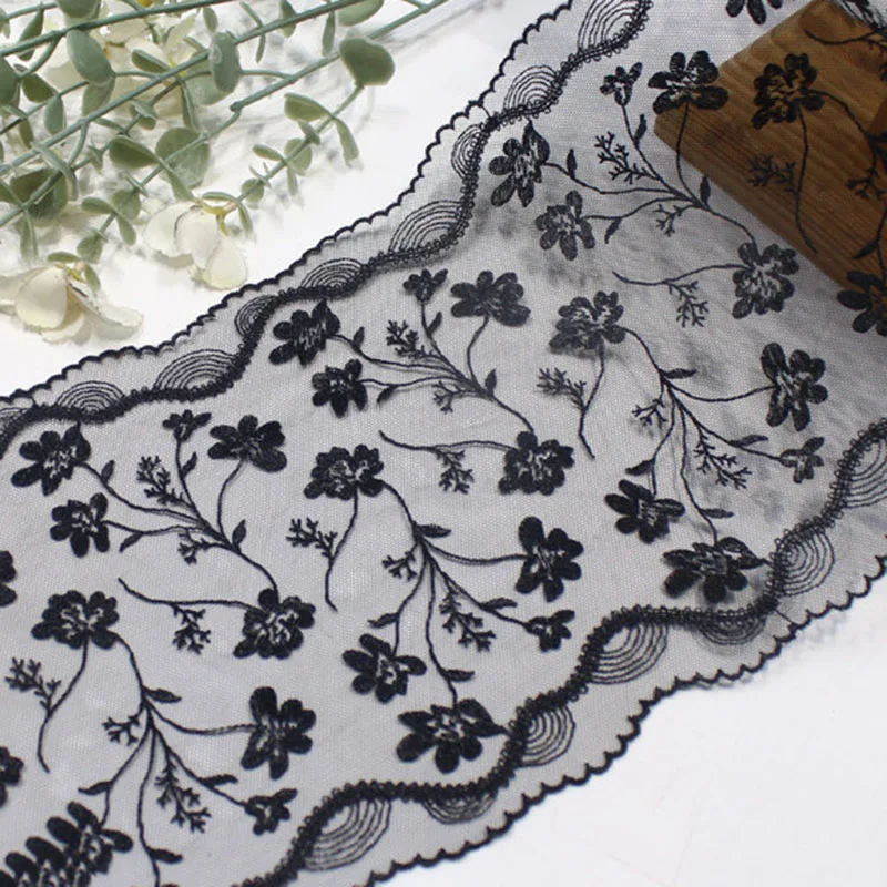41Yards Black Bilateral Embroidered Lace Trim Embroidery Tulle Lace Fabric Mesh DIY Lace Sewing Fabric Bra Crafts for Lingerie
41Yards Black Bilateral Embroidered Lace Trim Embroidery Tulle Lace Fabric Mesh DIY Lace Sewing Fabric Bra Crafts for Lingerie