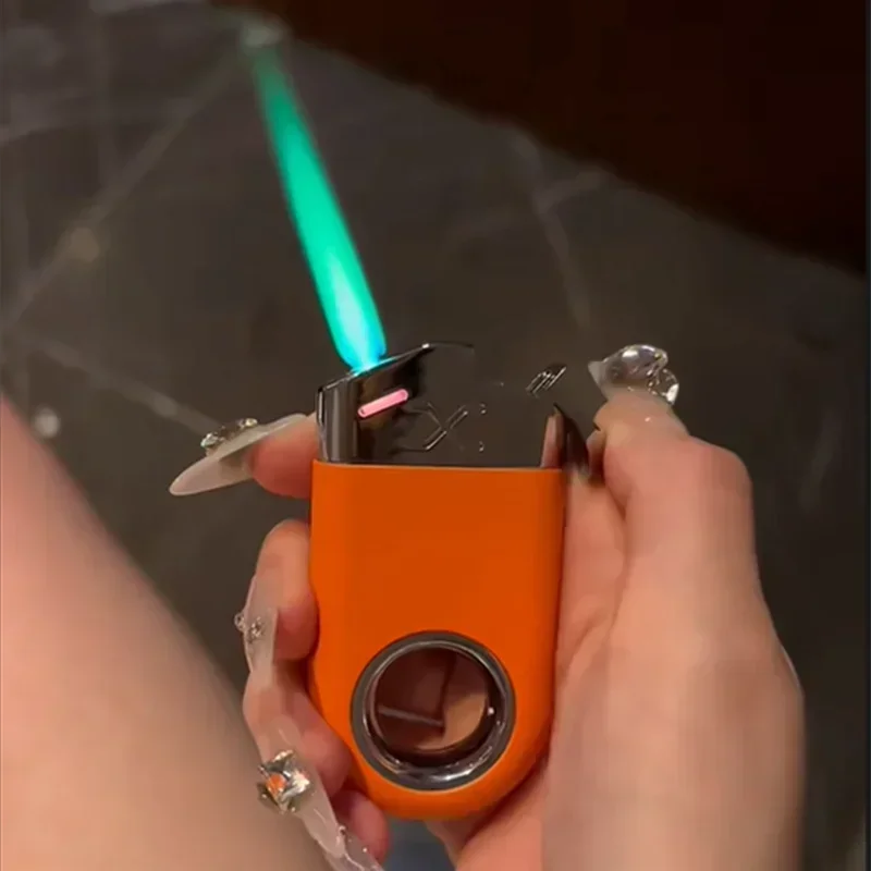 Metal Ring Rotating Decompression Inflatable Lighter Windproof Spray Green Flame Invertable Portable Lighter Smoking Tool Gift
Metal Ring Rotating Decompression Inflatable Lighter Windproof Spray Green Flame Invertable Portable Lighter Smoking Tool Gift