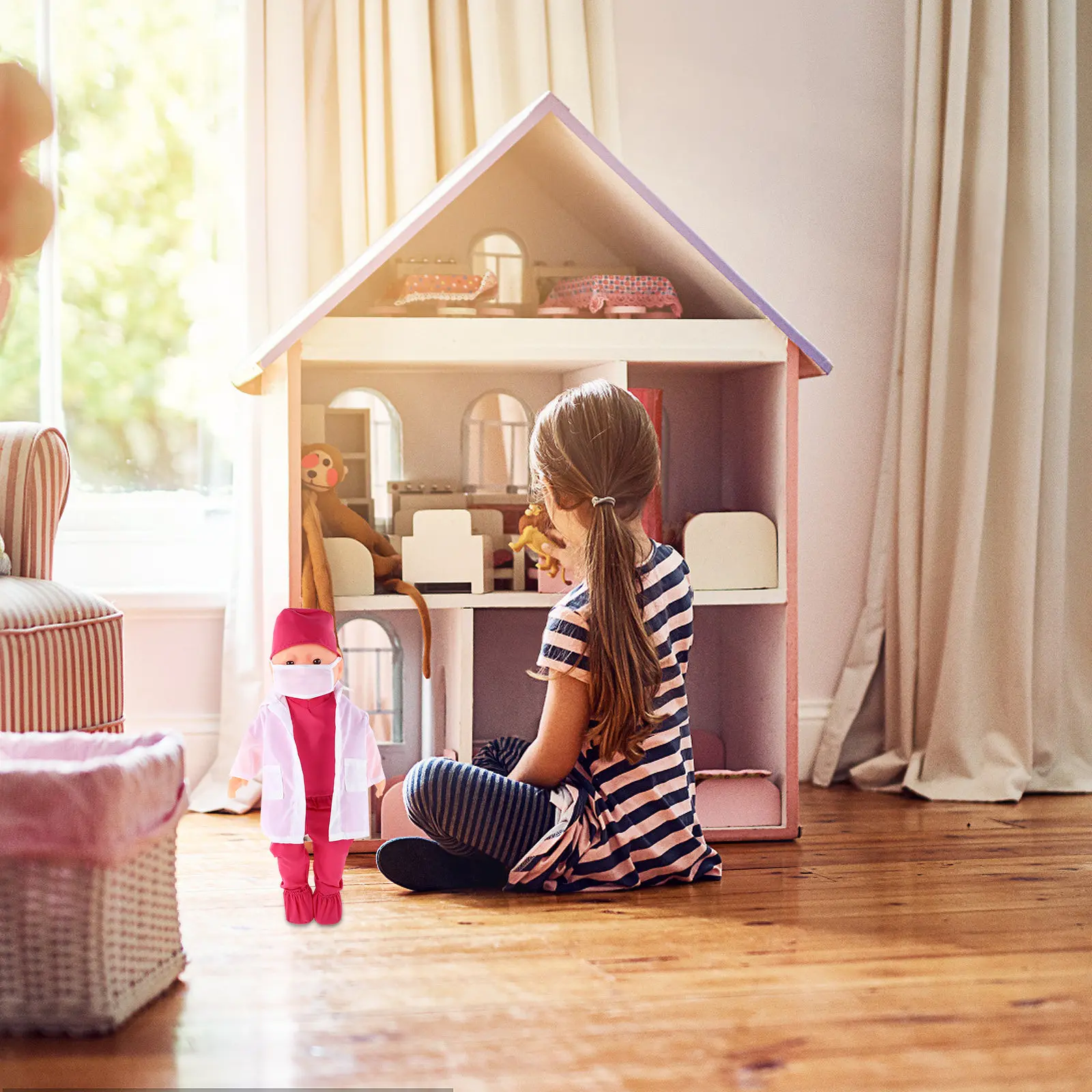 Набор для ролевых игр: костюм медсестры/врача 18 дюймов, миниатюрный плащ, инструменты, аксессуары, набор для переодевания, комплект 18 дюймов
Набор для ролевых игр: костюм медсестры/врача 18 дюймов, миниатюрный плащ, инструменты, аксессуары, набор для переодевания, комплект 18 дюймов