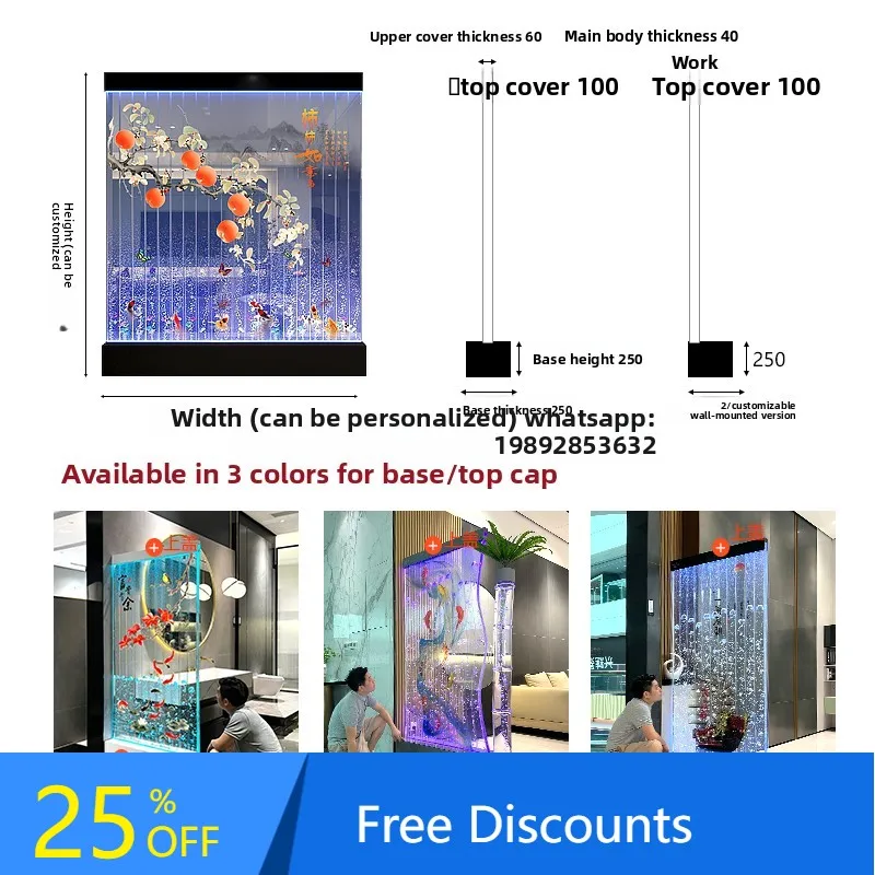 ZC Flowing Water Wealth Water Curtain Wall Flowing Water Screen Partition Entrance Acrylic Calligraphy UV Wine Cabinet Custom
ZC Flowing Water Wealth Water Curtain Wall Flowing Water Screen Partition Entrance Acrylic Calligraphy UV Wine Cabinet Custom