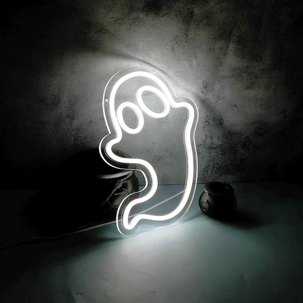 Ghost Led Neon Sign Light Halloween Party Festival Gift Supply Wall Art Decoration Home Bedroom Deocr Atmosphere Neon Lamps
Ghost Led Neon Sign Light Halloween Party Festival Gift Supply Wall Art Decoration Home Bedroom Deocr Atmosphere Neon Lamps