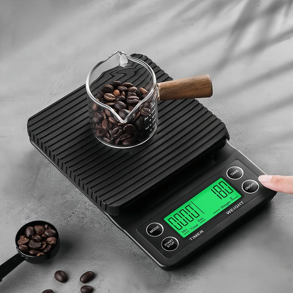 Coffee Scale Kitchen Scale High-precision Timeable Electronic Scale Silicone Pad Multiple Units Baking Home Kitchen Tool5Kg/0.1g
Coffee Scale Kitchen Scale High-precision Timeable Electronic Scale Silicone Pad Multiple Units Baking Home Kitchen Tool5Kg/0.1g