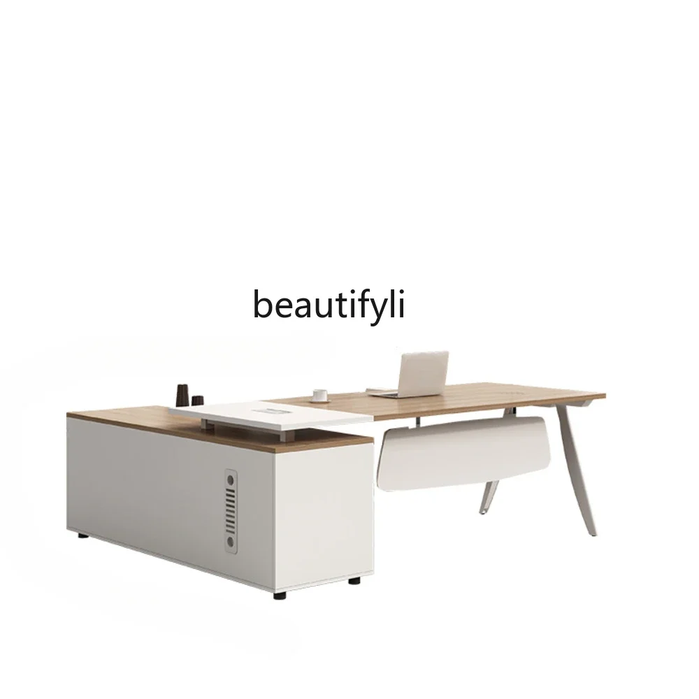 02Office Desk and Chair Combination Simple Fashion Wood Color Boss Manager Desk Nordic Style
02Office Desk and Chair Combination Simple Fashion Wood Color Boss Manager Desk Nordic Style