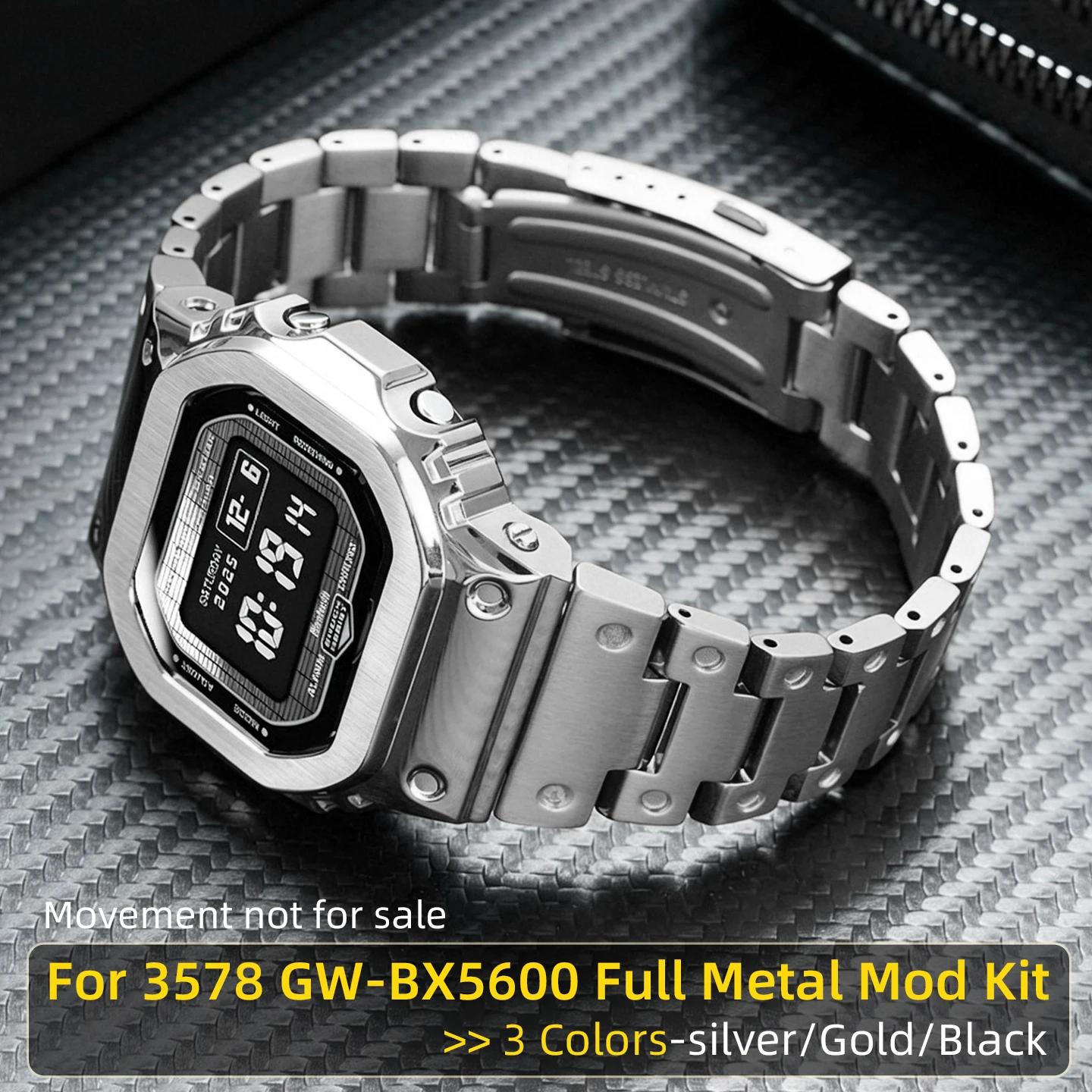 New Mod Kit Accessories for Casio Small Square Watch 3578 GW-BX5600 Metal Case Bezel Stainless Steel Strap Men Black/Gold/Silver
New Mod Kit Accessories for Casio Small Square Watch 3578 GW-BX5600 Metal Case Bezel Stainless Steel Strap Men Black/Gold/Silver
