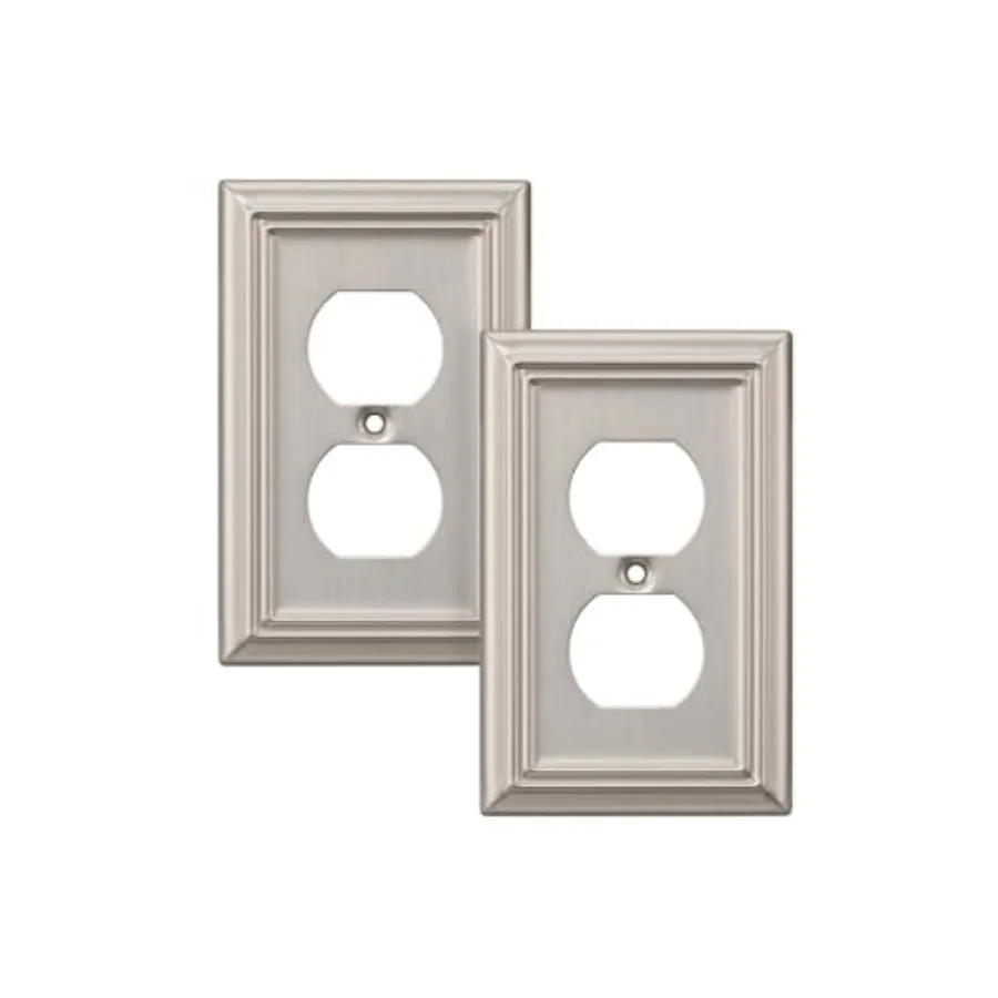 Duplex Outlet Covers, Outlet Wall Plates, 4.92" x 3.14" Light Switch Cover Plates, Metal Electrical Outlet Cover Plates, 2 Pack
Duplex Outlet Covers, Outlet Wall Plates, 4.92" x 3.14" Light Switch Cover Plates, Metal Electrical Outlet Cover Plates, 2 Pack