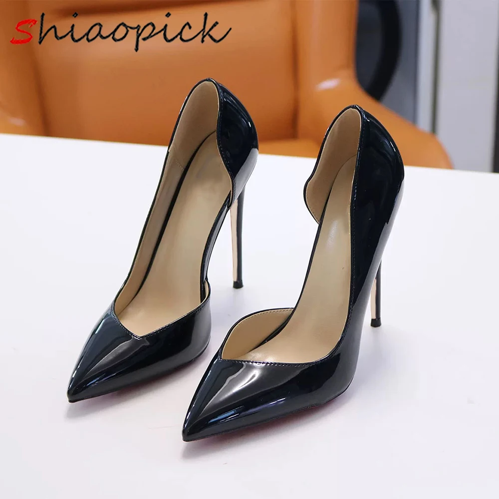 Дизайнерские женские туфли на очень высоком каблуке 12 см, элегантные белые туфли-лодочки с неглубоким носком, платье на шпильке, глянцевая женская обувь с острым носком
Дизайнерские женские туфли на очень высоком каблуке 12 см, элегантные белые туфли-лодочки с неглубоким носком, платье на шпильке, глянцевая женская обувь с острым носком