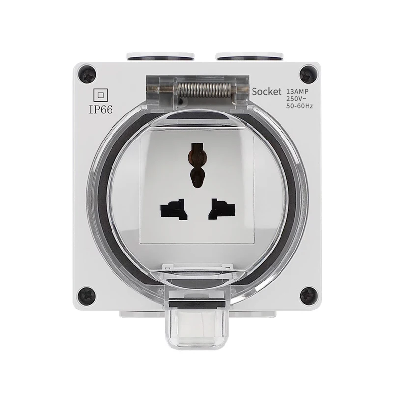 Universal Standard Outdoor Surface mounted Wall IP66 Waterproof Socket Eu Fr Us 16A Bathroom Kitchen Dustproof Rainproof Socket
Universal Standard Outdoor Surface mounted Wall IP66 Waterproof Socket Eu Fr Us 16A Bathroom Kitchen Dustproof Rainproof Socket