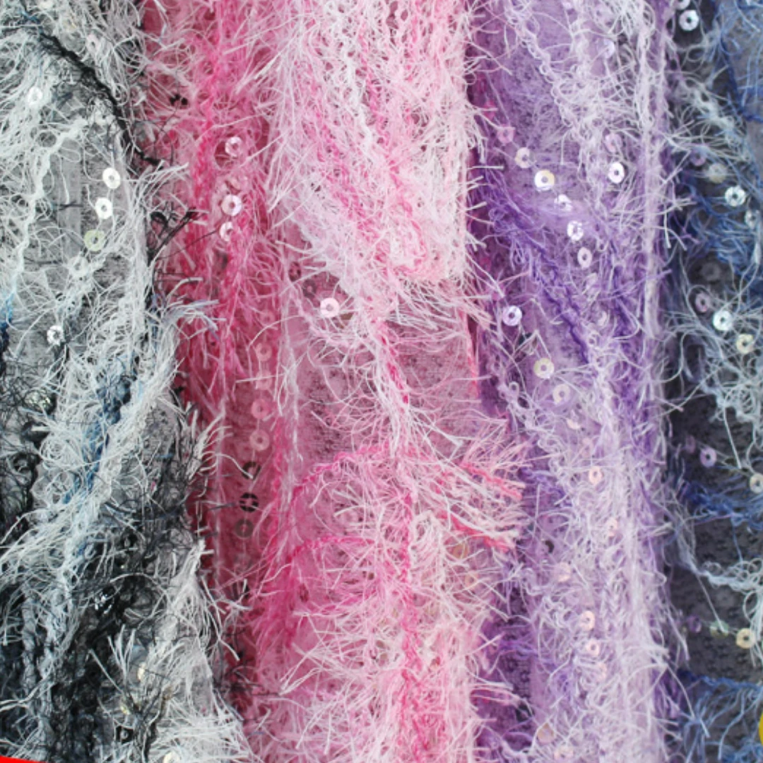 Fashion Gradient Feather Fabric Diamond Sequin Embroidered Glitter Fabric Embroidery Hollow Lace Transparent Clothing Fabric
Fashion Gradient Feather Fabric Diamond Sequin Embroidered Glitter Fabric Embroidery Hollow Lace Transparent Clothing Fabric