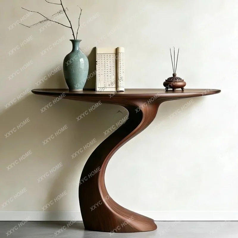LNew Chinese-style North black walnut special-shaped end view table, living room, minimalist semicircular
LNew Chinese-style North black walnut special-shaped end view table, living room, minimalist semicircular