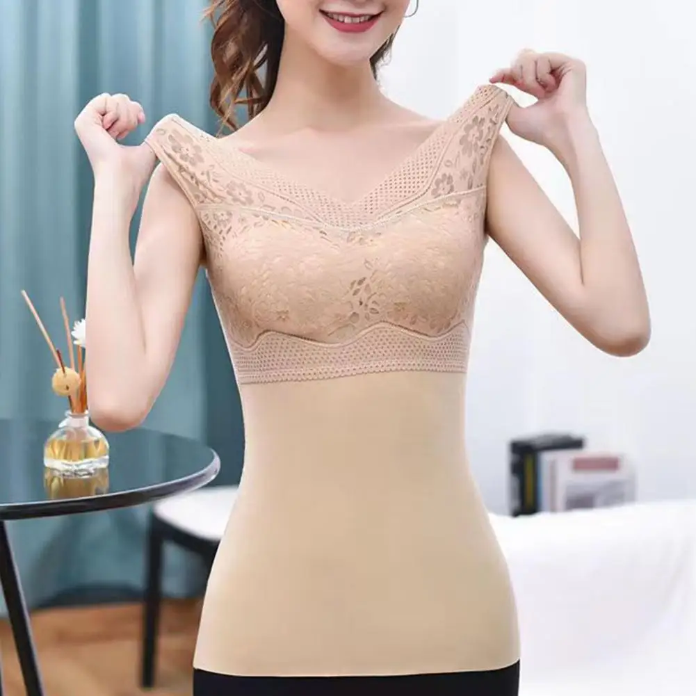 Breathable Vest Women Detachable Chest Pads Underwear Velvet Thermal Tank Tops Lace Stitching Detachable Chest Pads V-neck
Breathable Vest Women Detachable Chest Pads Underwear Velvet Thermal Tank Tops Lace Stitching Detachable Chest Pads V-neck