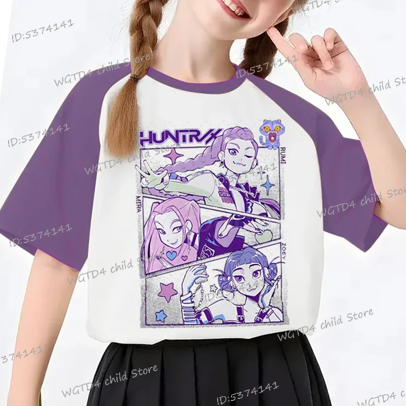Children's Clothing KPop Demon Hunters Fashion Casual Tops Short Sleeve Girls Boys Gift T-shirt Fashion Color-Block Cotton Top
Children's Clothing KPop Demon Hunters Fashion Casual Tops Short Sleeve Girls Boys Gift T-shirt Fashion Color-Block Cotton Top