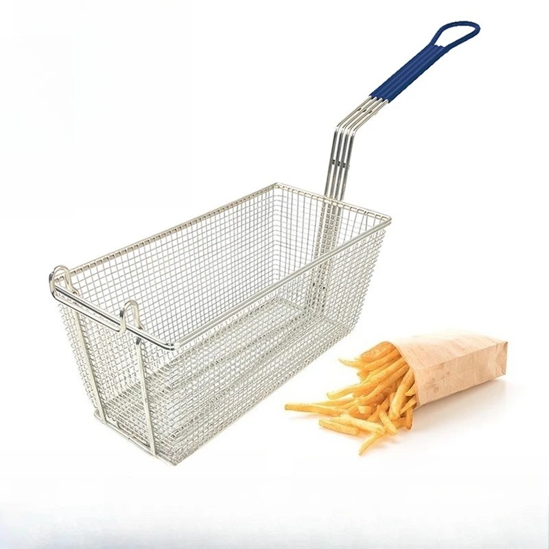 Прямоугольная корзина-сетка для фритюрницы из нержавеющей стали
Прямоугольная корзина-сетка для фритюрницы из нержавеющей стали