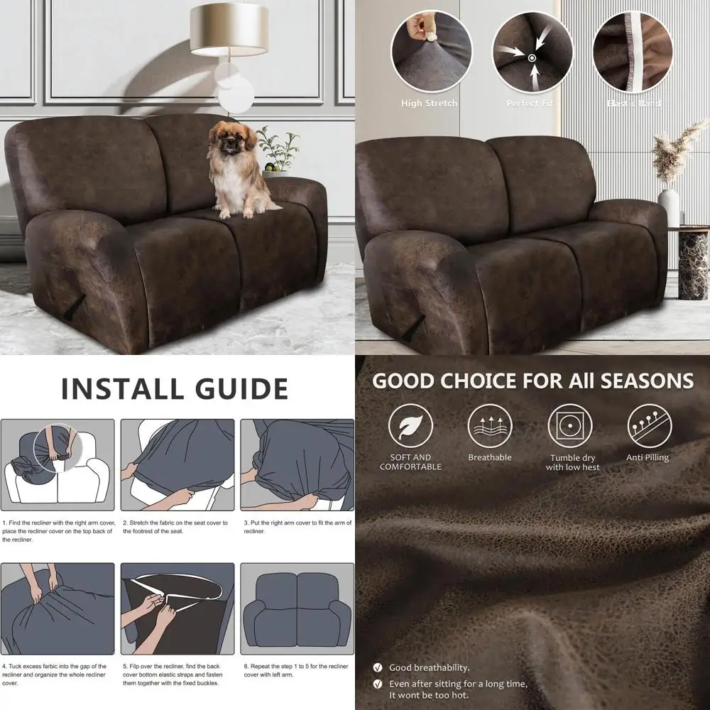 Набор из 6 моющихся чехлов для кресел-реклайнеров, коричневый
Набор из 6 моющихся чехлов для кресел-реклайнеров, коричневый