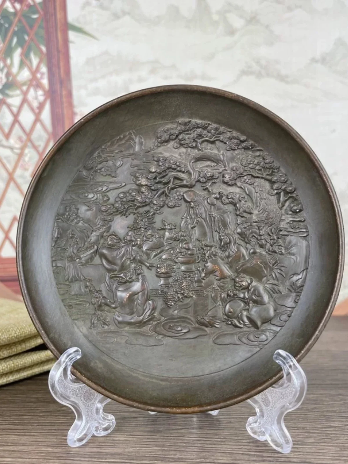 Retro Antique Fu Shou Lu Desktop Renovated Antique Bronze Plate Home Study Desktop
Retro Antique Fu Shou Lu Desktop Renovated Antique Bronze Plate Home Study Desktop