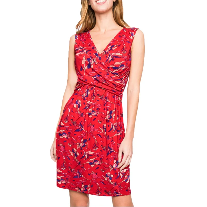 Pregnant Women Dress With Digital Print Sleeveless V-neck Cross Nursing Feeding Baby Summer Maternity Dress Floral Casual Cloth
Pregnant Women Dress With Digital Print Sleeveless V-neck Cross Nursing Feeding Baby Summer Maternity Dress Floral Casual Cloth