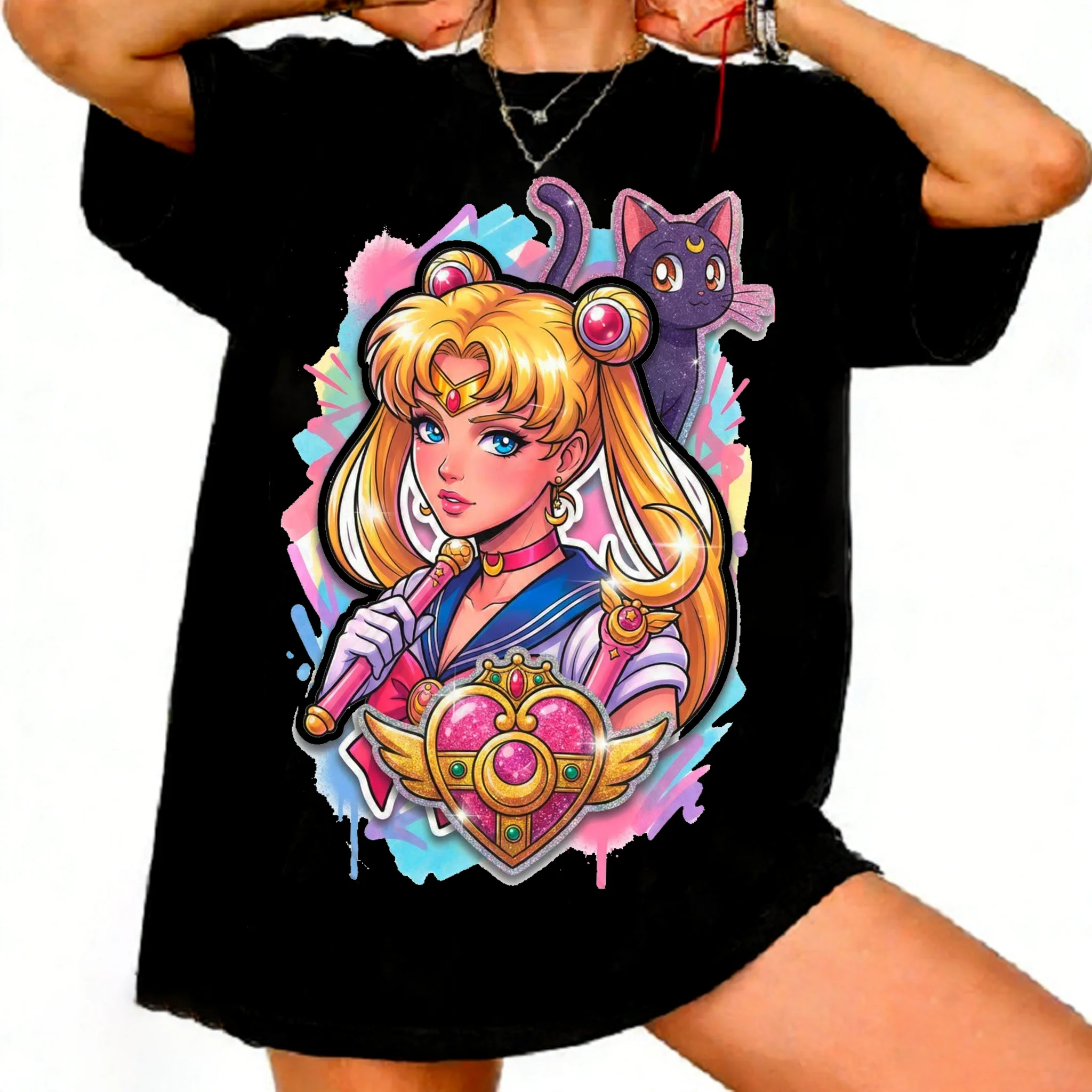 Sailor Moon Retro 90s Anime Graphic T Shirt Summer Cotton Men Women Tee Streetwear Casual Trend Short Sleeve Couple Hip Hop Top
Sailor Moon Retro 90s Anime Graphic T Shirt Summer Cotton Men Women Tee Streetwear Casual Trend Short Sleeve Couple Hip Hop Top