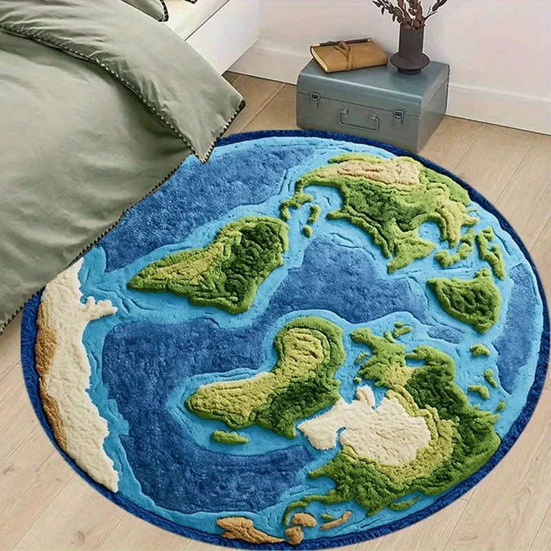 VIKAMA round Earth Plush Rug Soft Sound-Absorbing Floor Carpet Bedside Mat for Bedroom Study Office Home Interior Decor
VIKAMA round Earth Plush Rug Soft Sound-Absorbing Floor Carpet Bedside Mat for Bedroom Study Office Home Interior Decor