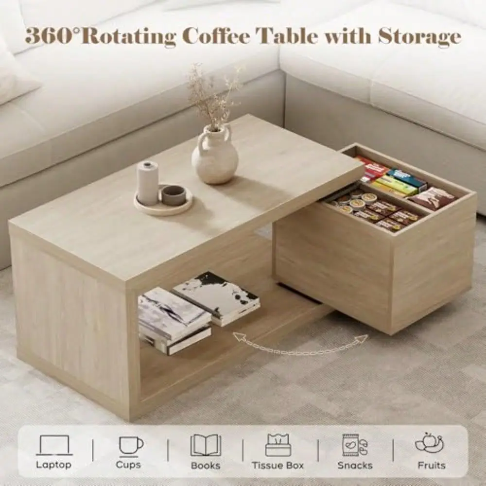 Coffee Table With Hidden Storage, .4 Thi Long Expandable Rotating Coffee Table, Wood Rec Cotail Table Living Room, Natural
Coffee Table With Hidden Storage, .4 Thi Long Expandable Rotating Coffee Table, Wood Rec Cotail Table Living Room, Natural