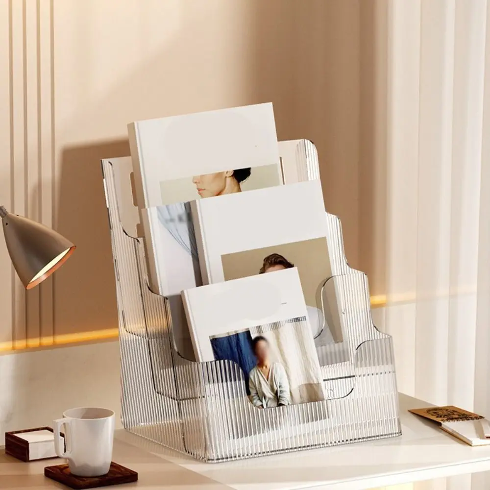 Clear Brochure Display Holder 3 Tiers Anti-slip Pamphlet Flyer Organizer Space Saving Plastic Desktop Book Stand Home Decor
Clear Brochure Display Holder 3 Tiers Anti-slip Pamphlet Flyer Organizer Space Saving Plastic Desktop Book Stand Home Decor